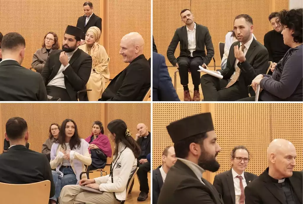 Vertretende verschiedener Organisationen und Religionsgemeinschaften im Gespräch: Im Fokus stand auch die Frage, wie Vertrauen – sowohl zwischen Menschen als auch gegenüber Institutionen – nachhaltig gestärkt werden kann.